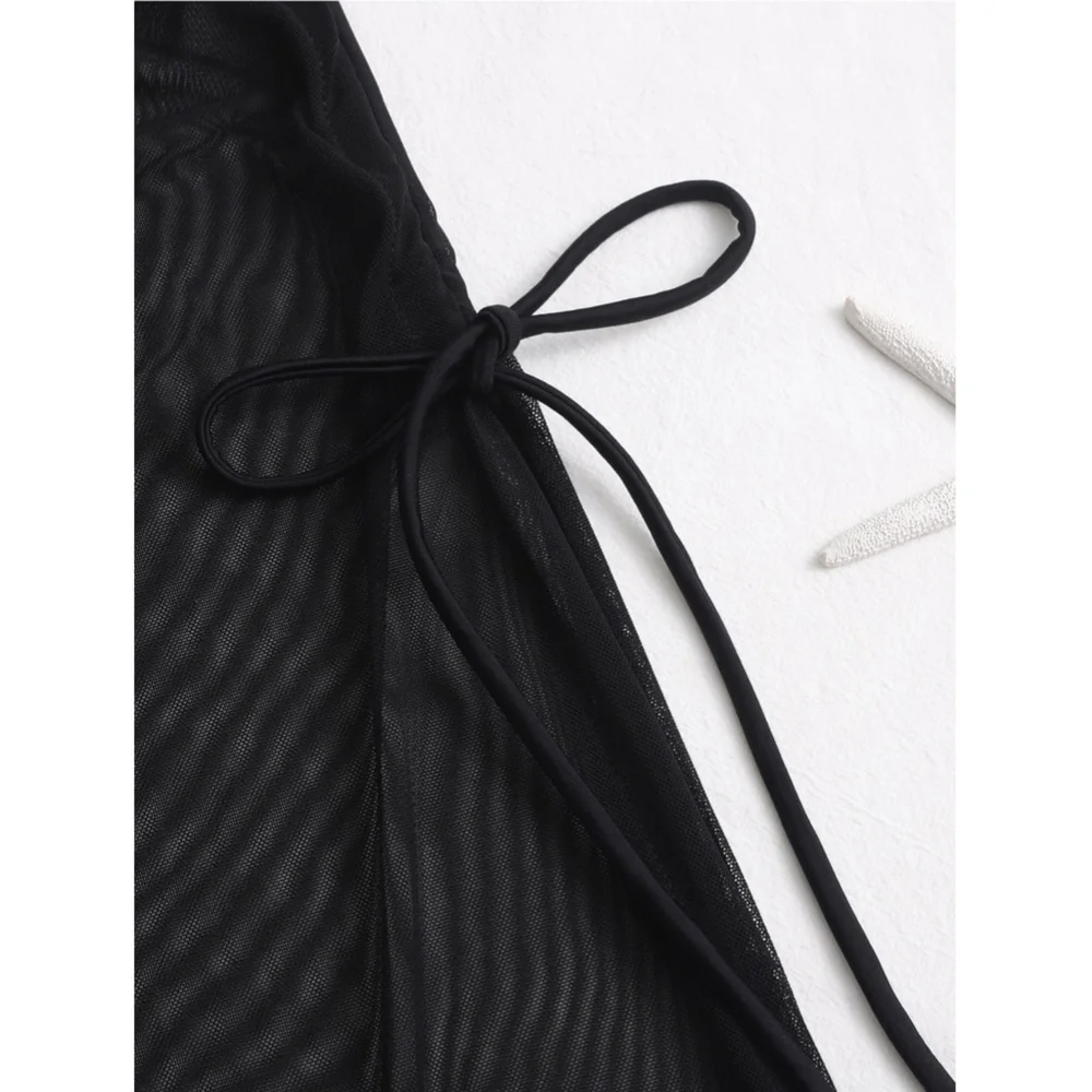 Black Swim Mesh Coverup - Picture 10 of 15